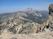 View of Mt. Lassen from the top of Brokeoff Mountain