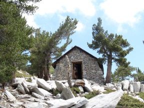 the hut near the summit